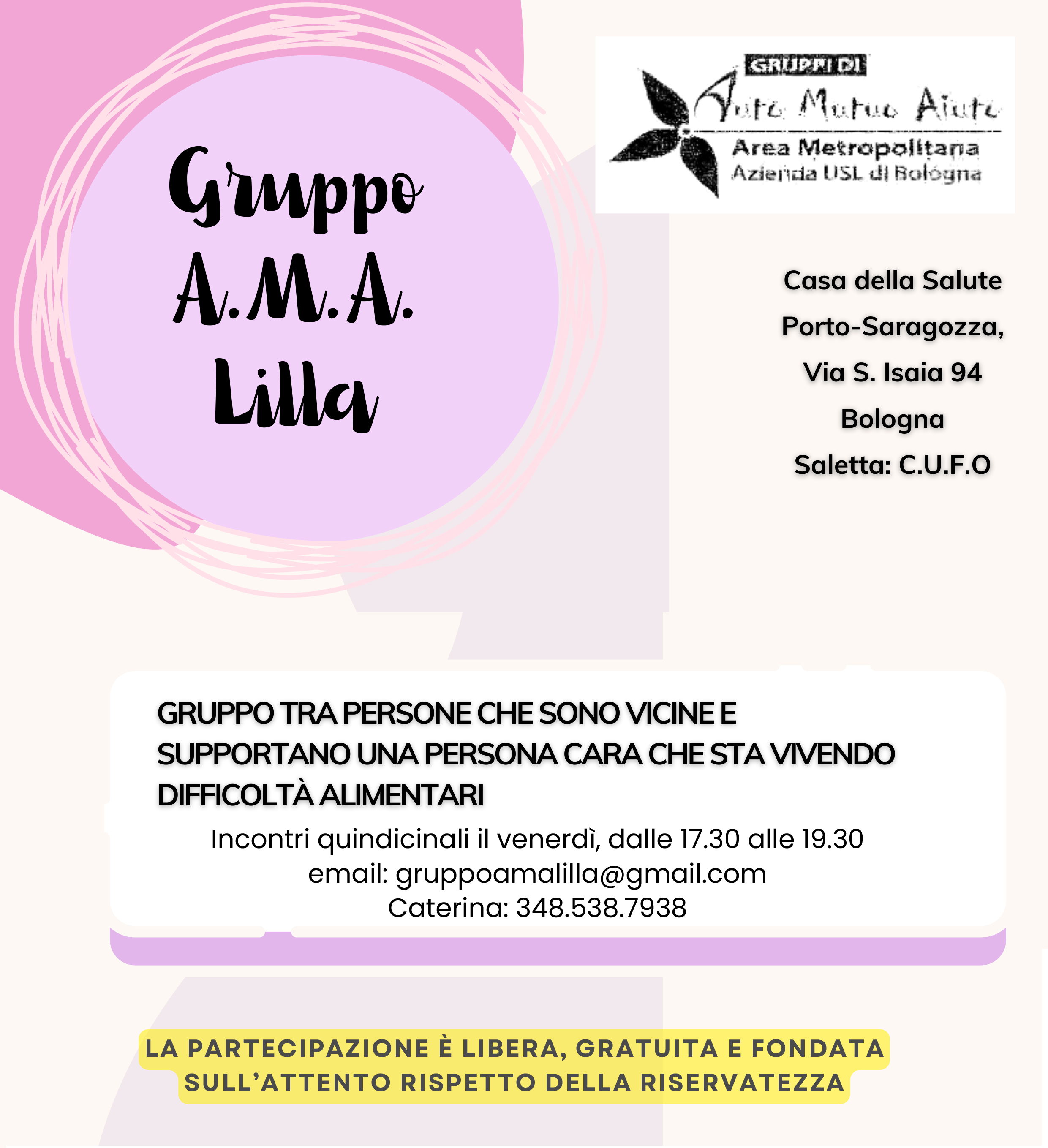 A.M.A. Lilla - Gruppo tra persone che sono vicine e supportano una persona cara che sta vivendo difficoltà alimentari.