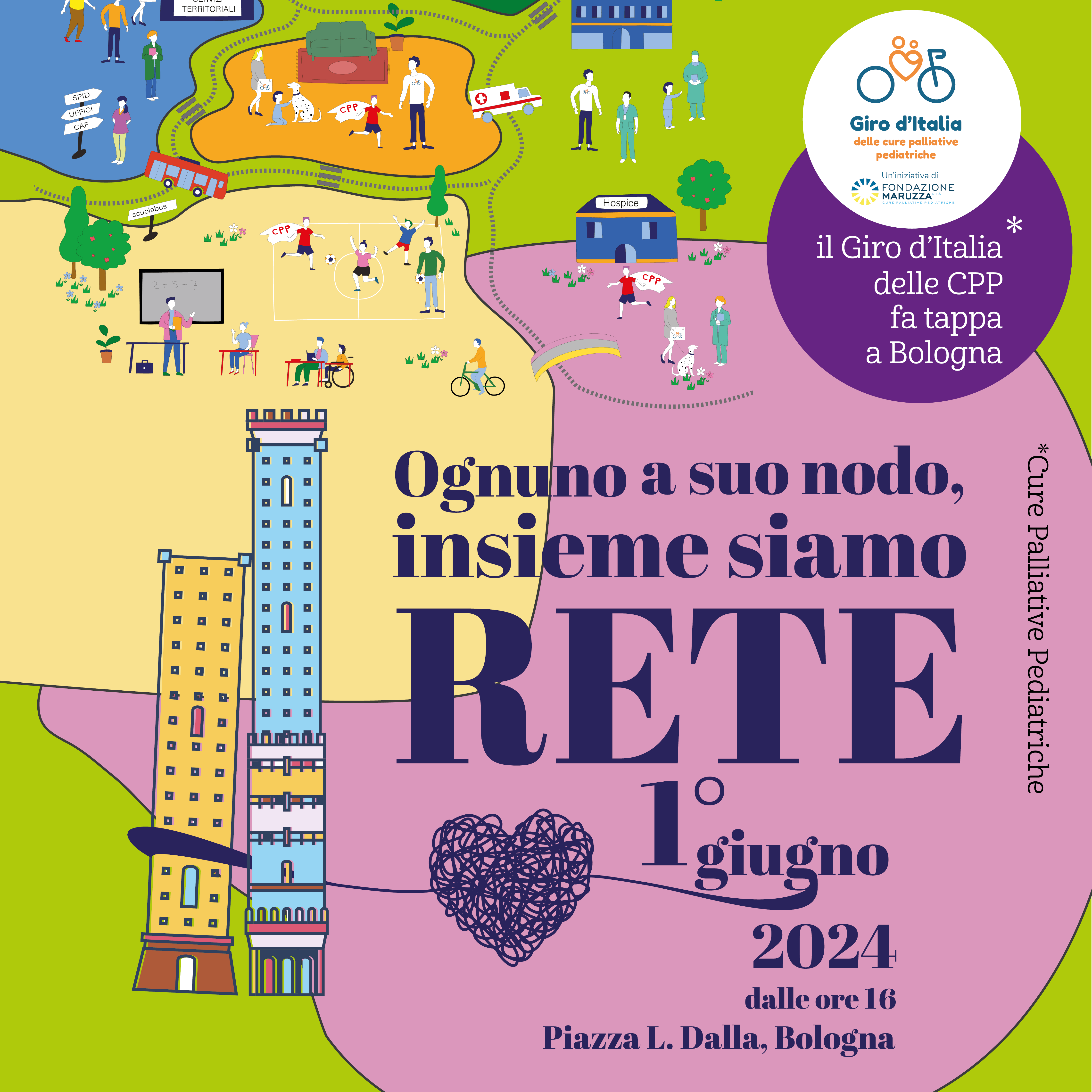 Sabato 1 giugno fa tappa a Bologna il Giro d'Italia delle Cure Palliative Pediatriche