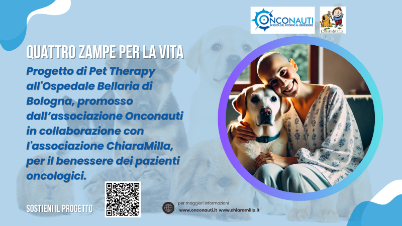 Pet therapy in oncologia all’ospedale Bellaria per migliorare il benessere dei pazienti